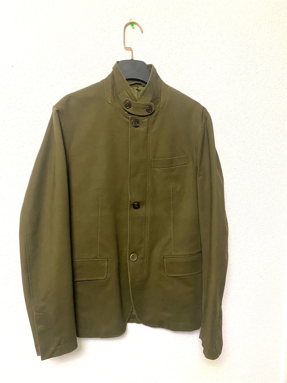 Michael Kors Men's Olive Green Stand-Collar Jacket